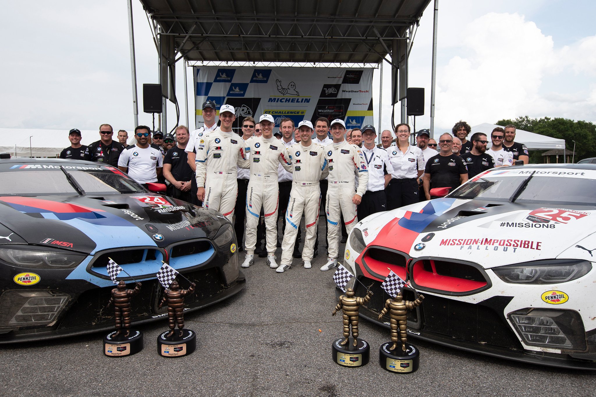 BMW celebra la victoria en Virginia.