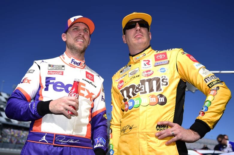 Busch y Hamlin antes de la disputa del Busch Clash at Daytona